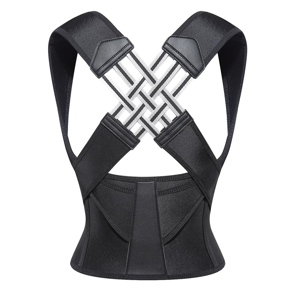 Black posture corrector on a white background