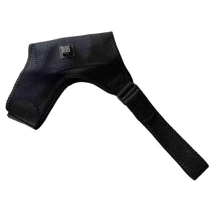 Black shoulder brace on a white background